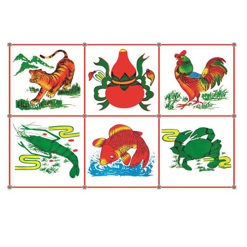 鱼虾蟹色赌具老虎葫芦骰子广告防水布陶瓷瓷碗色子