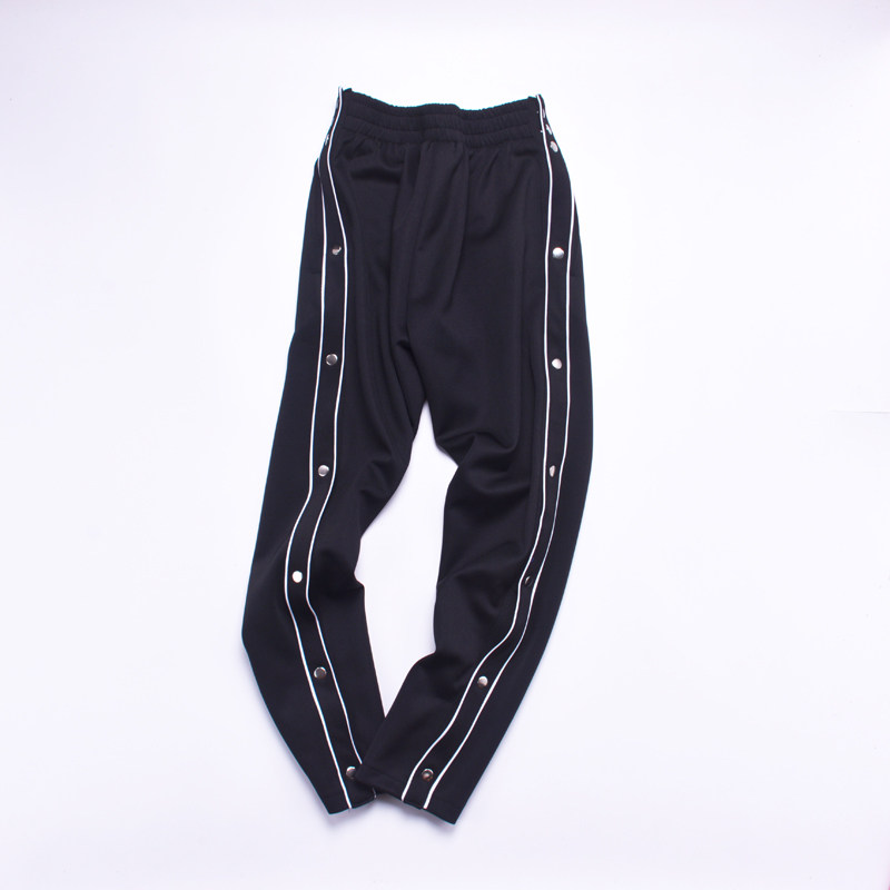 潮男全开扣裤ins大码情侣纽扣扣子男女出场休闲裤