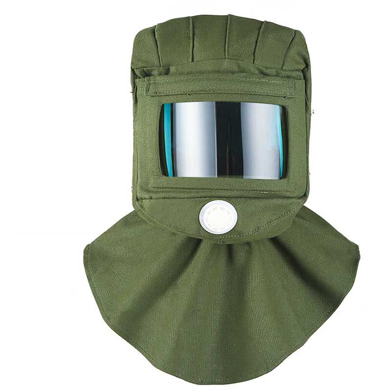 喷砂帽打砂衣油漆喷漆帽打磨灰尘工业粉尘头罩防护面罩防尘帽披肩