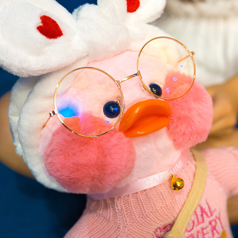 ins网红粉色玻尿酸鸭子毛绒玩具公仔娃娃玻尿酸小黄鸭生日礼物女