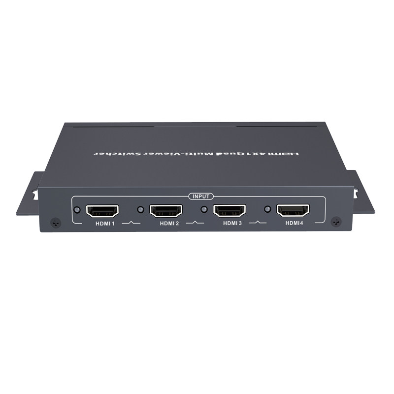 分屏器四进一出hdmi画面分割器4开1监控音视频主机电脑显示器屏幕分频