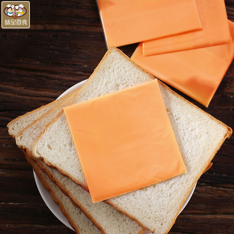 妙可蓝多车达芝士片早餐三明治汉堡专用80片奶油奶酪芝士片材料