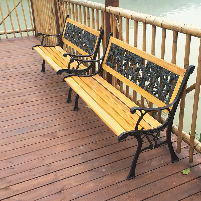 实木椅子长椅户外公园庭院花园休闲铸铝桌椅套件