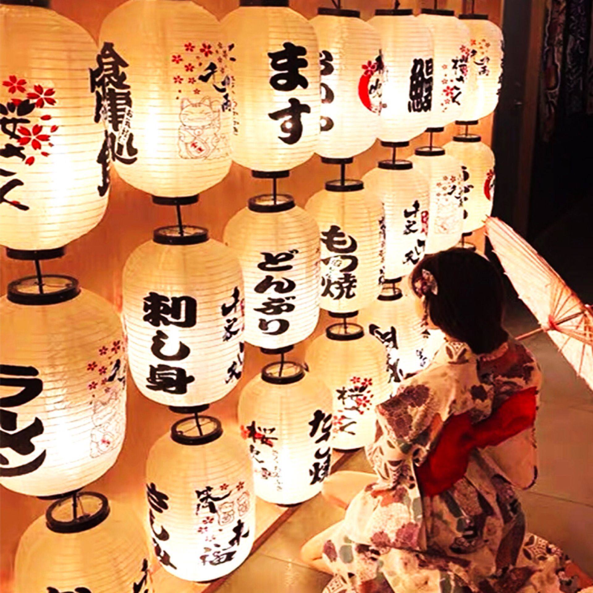 日式灯笼和风室内餐厅装饰日料寿司料理居酒灯笼