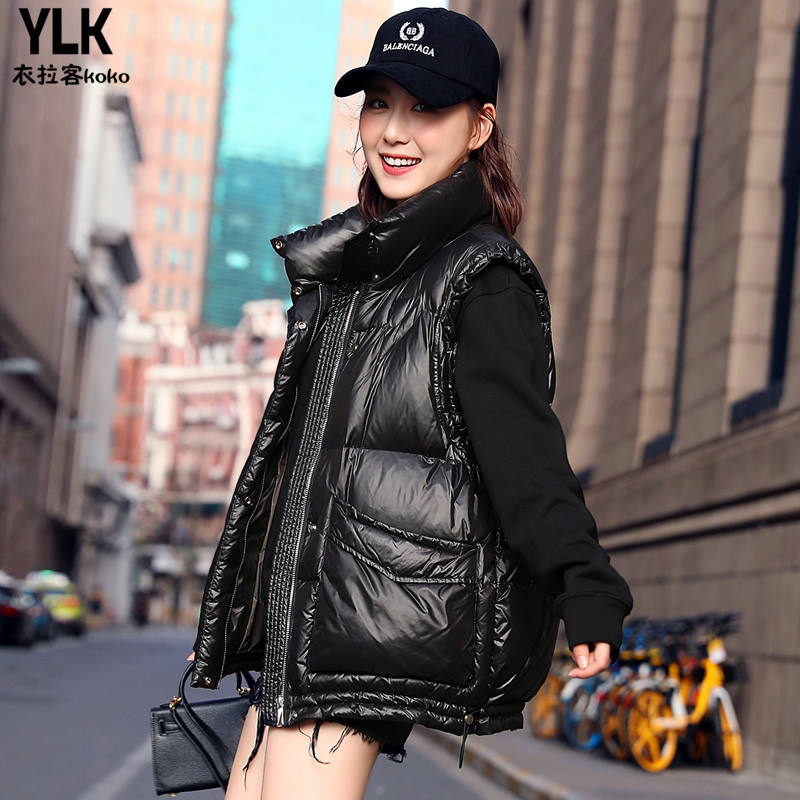 欧货新款羽绒面包服马甲外穿女秋冬韩版时尚宽松大码坎肩马夹外套