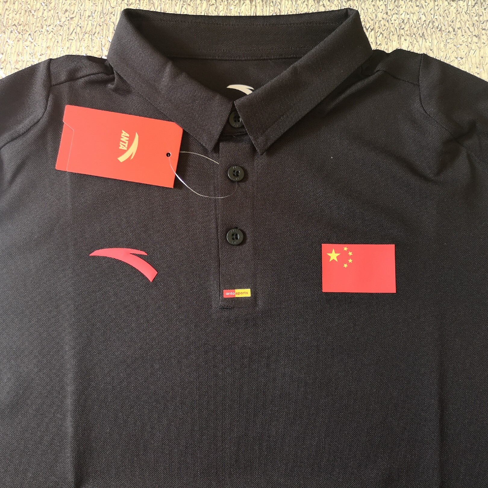 短袖anta安踏赞助国家2019年新款国家队polo衫速运动t恤
