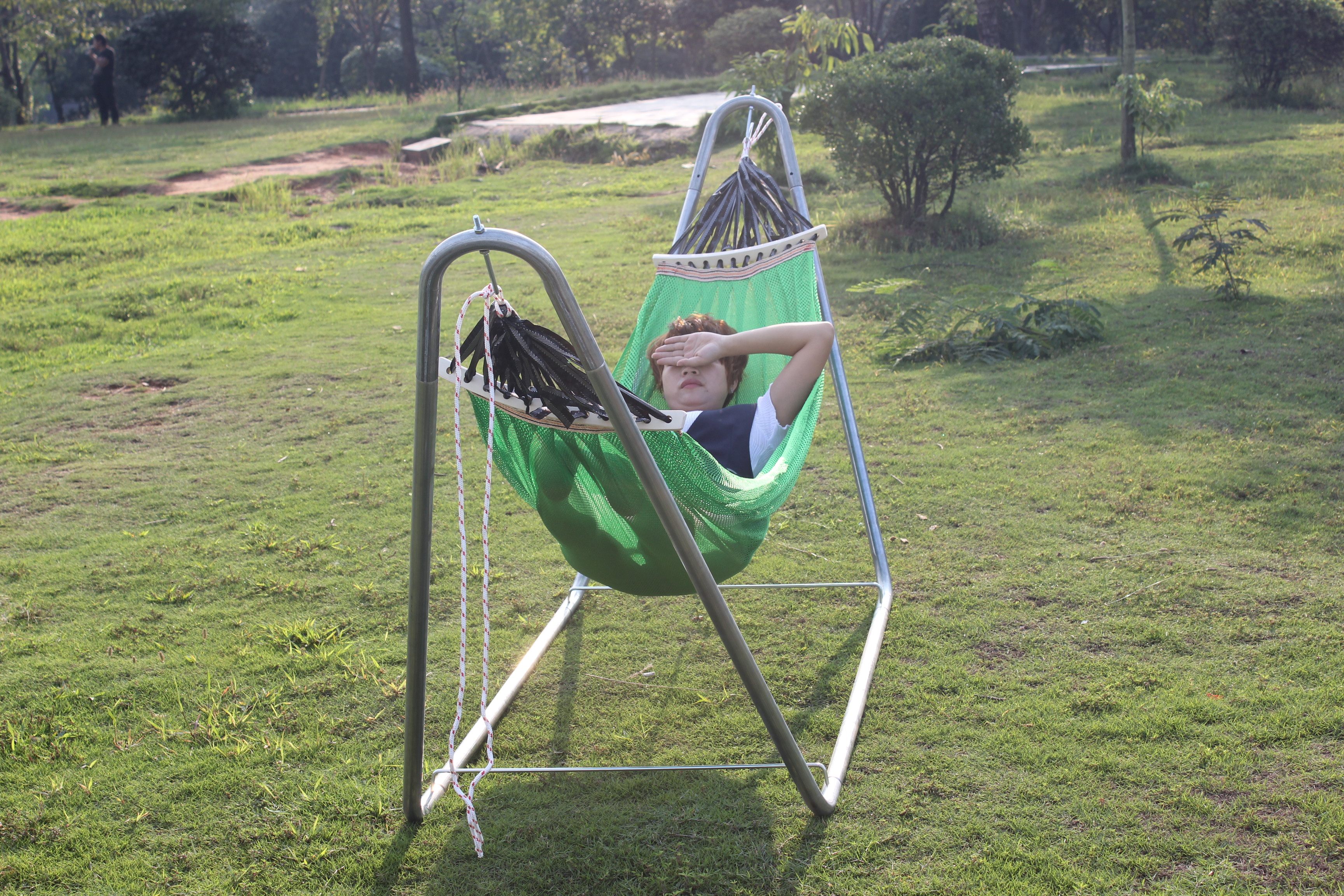 吊床室内架子折叠便捷户外秋千支架阳台铁架吊床