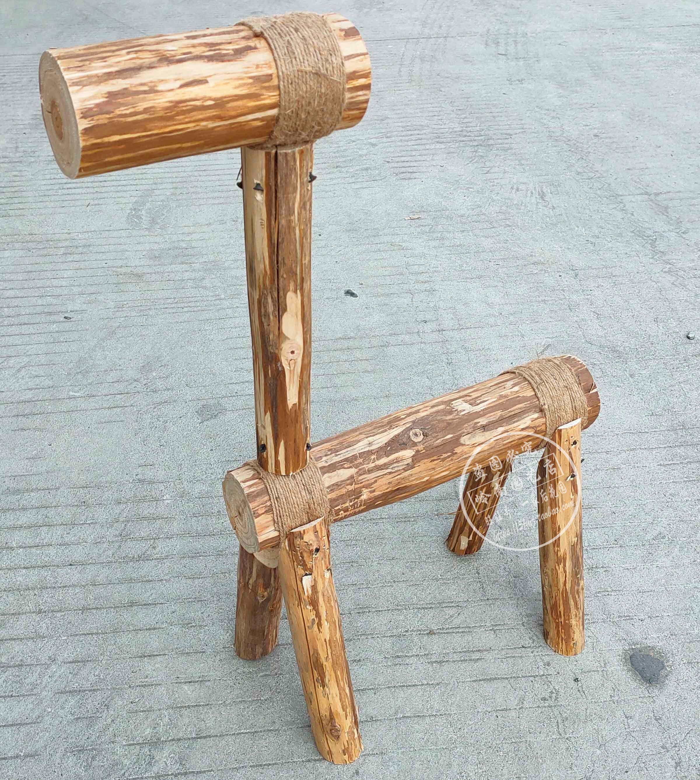 仿古古木马创意实木手工木头动物造型造景装饰摆件