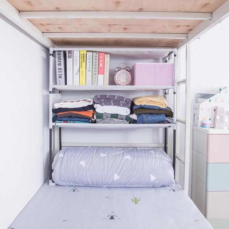 宿舍床上收纳柜大学新生开学用品女寝室神器上铺置物架整理小衣柜