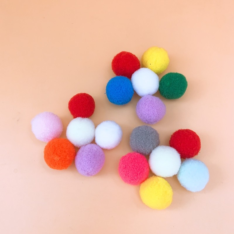 毛绒彩色毛球diy绒球儿童幼儿园手工手工制制作毛球