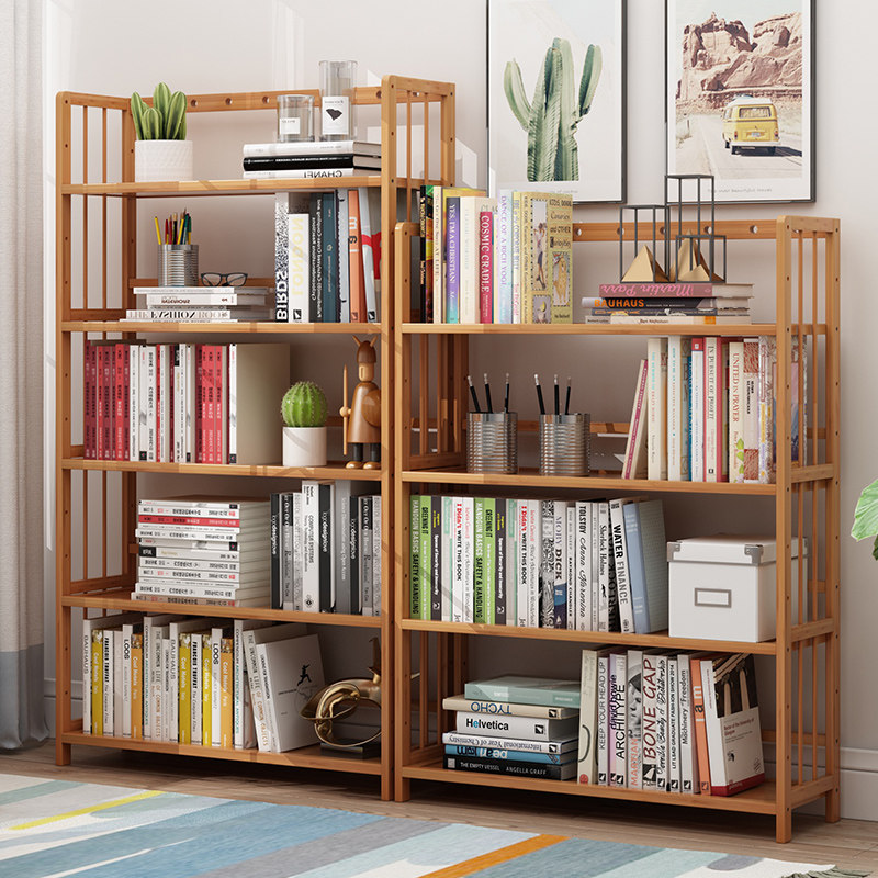 简易书架落地置物架家用儿童学生客厅书房书柜书架