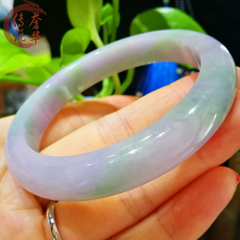 luxurylegend奢华传说玉手手镯冰种春带翡翠平安镯女手镯