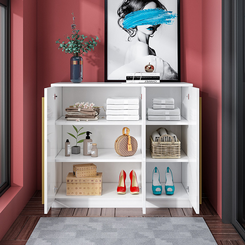 鞋柜家用门口大容量玄关鞋架简约客厅落地储物鞋柜
