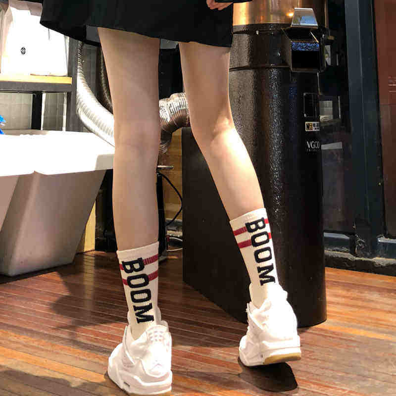 黑色堆堆袜女椰子鞋袜袜子搭配老爹鞋秋款网红短袜