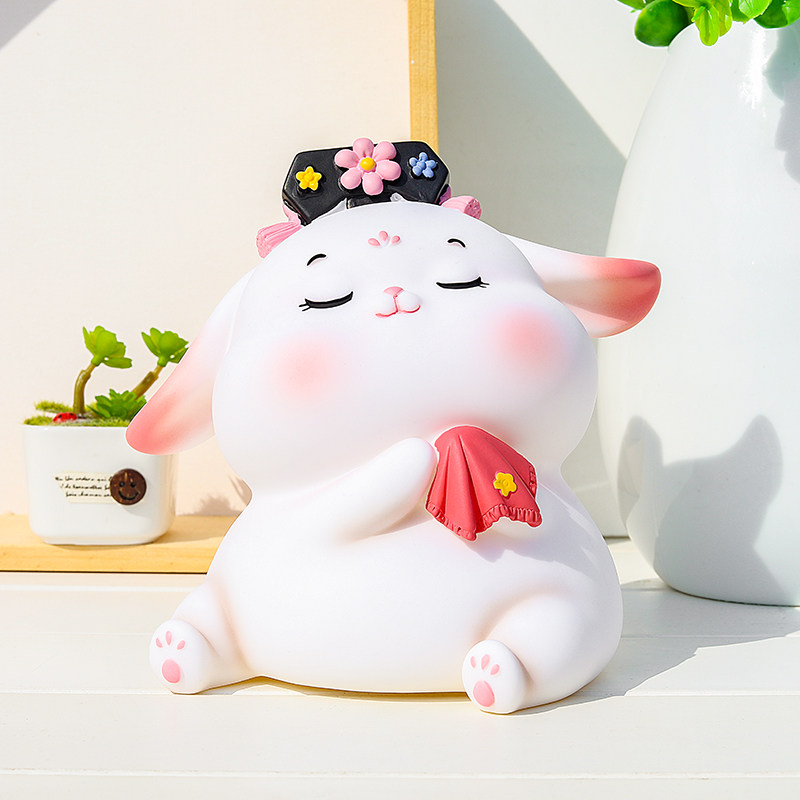 小兔子存钱罐ins风十二生肖摆件儿童男孩女孩创意可爱卡通储蓄罐