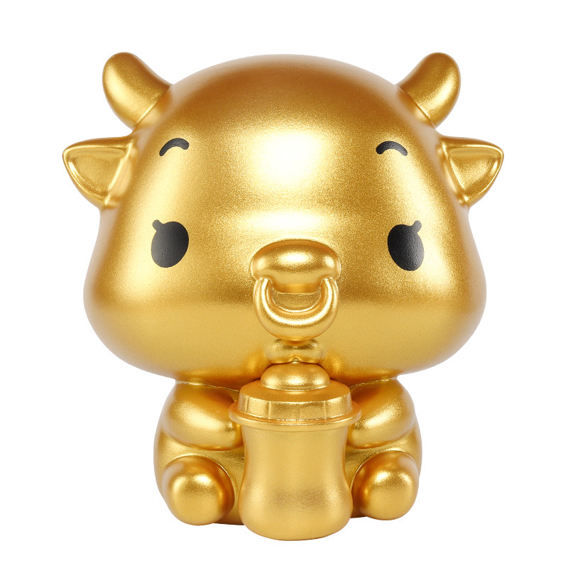 小金金牛存钱罐牛储钱罐十二生肖牛年礼物储蓄罐攒钱储蓄罐
