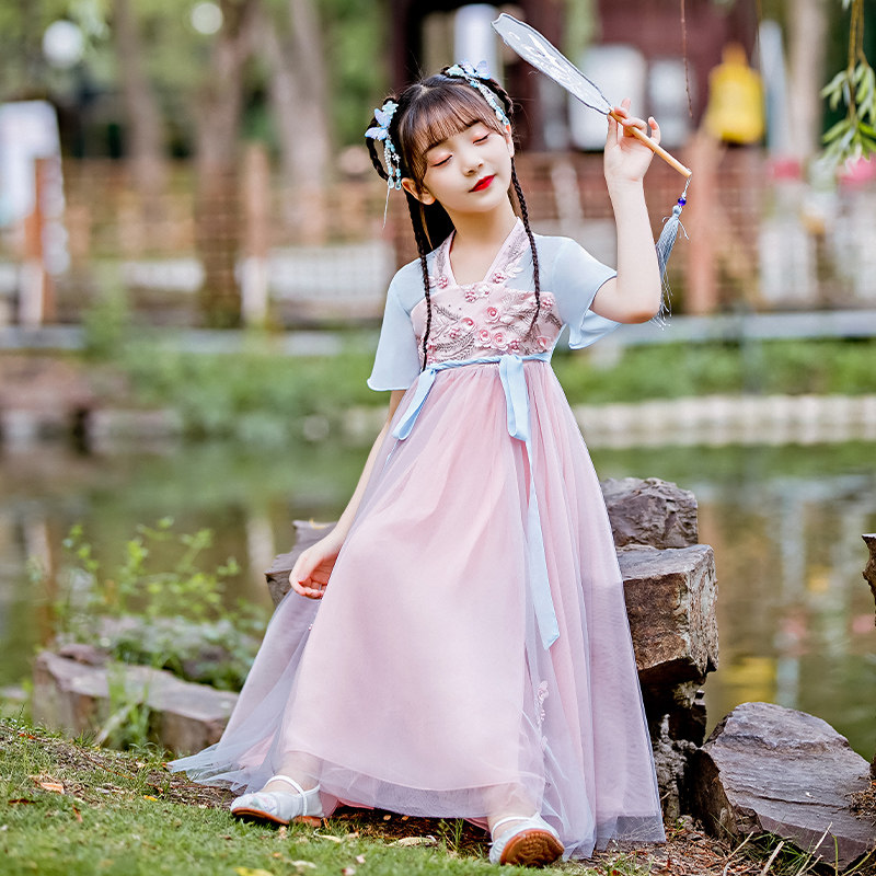 女童汉服超仙女襦裙儿童古风连衣裙中国风童装小女孩唐装古装夏季