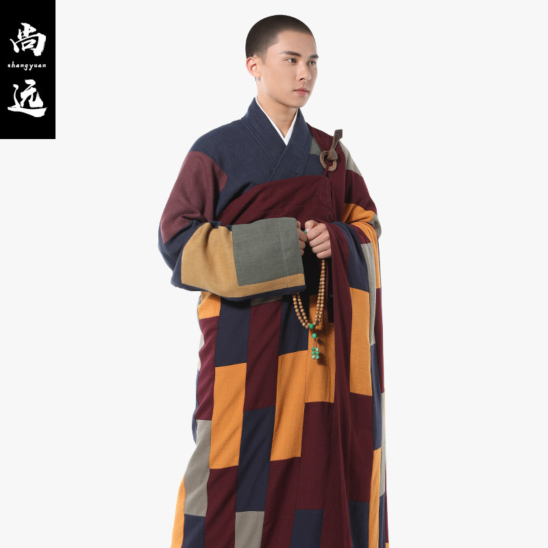 尚远夏季冰丝袈裟百纳补丁衣祖僧衣僧服拼接民族服装