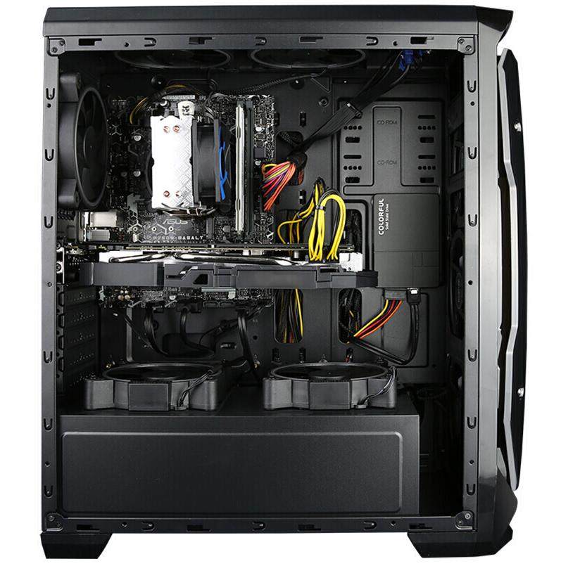 送显示器i7吃鸡电脑主机组装台式电脑全套高配网吧游戏型办公整机