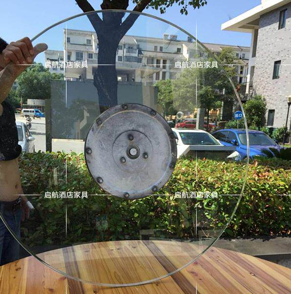 转盘酒店10米11米12米13米钢化玻璃金沙底座餐桌转盘