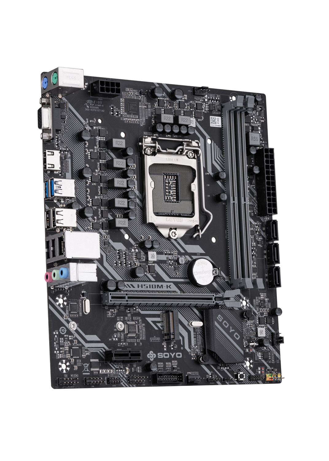 梅捷sy-狂龙新款h510m-k主板支持intelh510lga主板