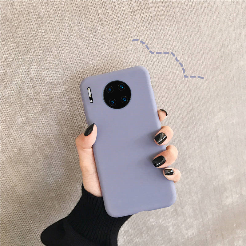 ins薰衣草灰色华为mate30pro手机壳华为mate30保护套外壳仿液态硅胶
