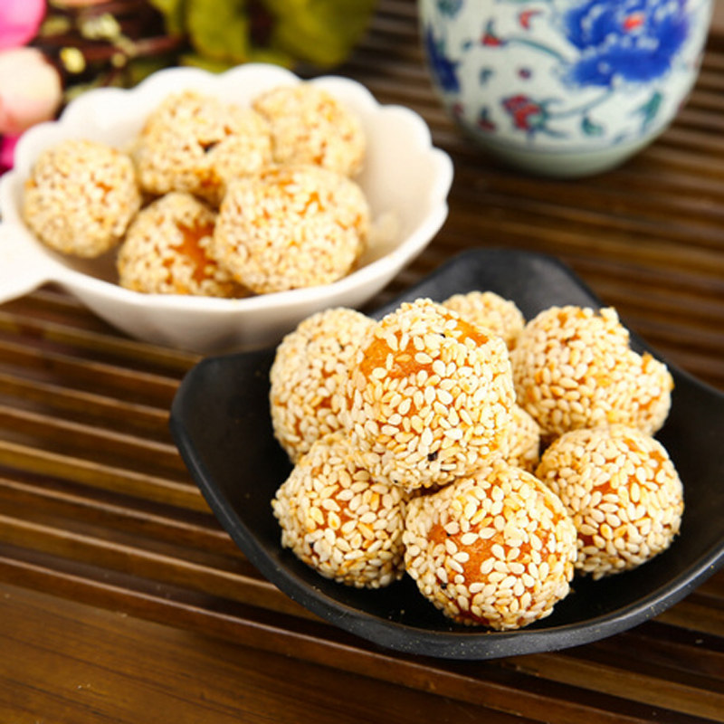 西区老大房 糯米小麻球 老上海特产传统糕点打灯笼麻薯 5袋包邮