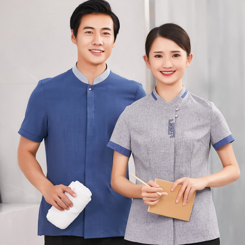酒店宾馆工作服客房物业小区楼层保洁员夏装短袖制服pa阿姨服装女