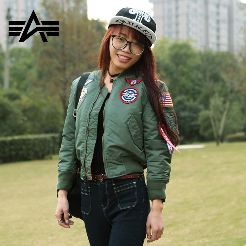 飞行美国alpha阿尔法ma1夹克男女女外套ma1修身夹克