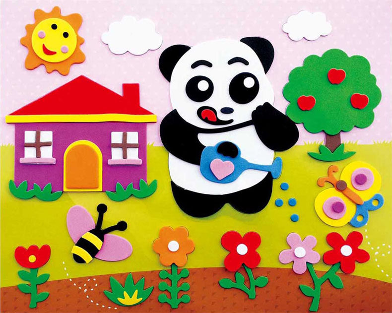 幼儿童eva贴画3d立体粘贴纸工黏贴手工制作材料