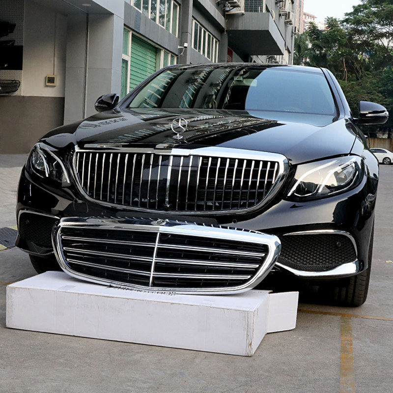 改装奔驰e300立标迈巴赫中网e200le260l前杠大包中网