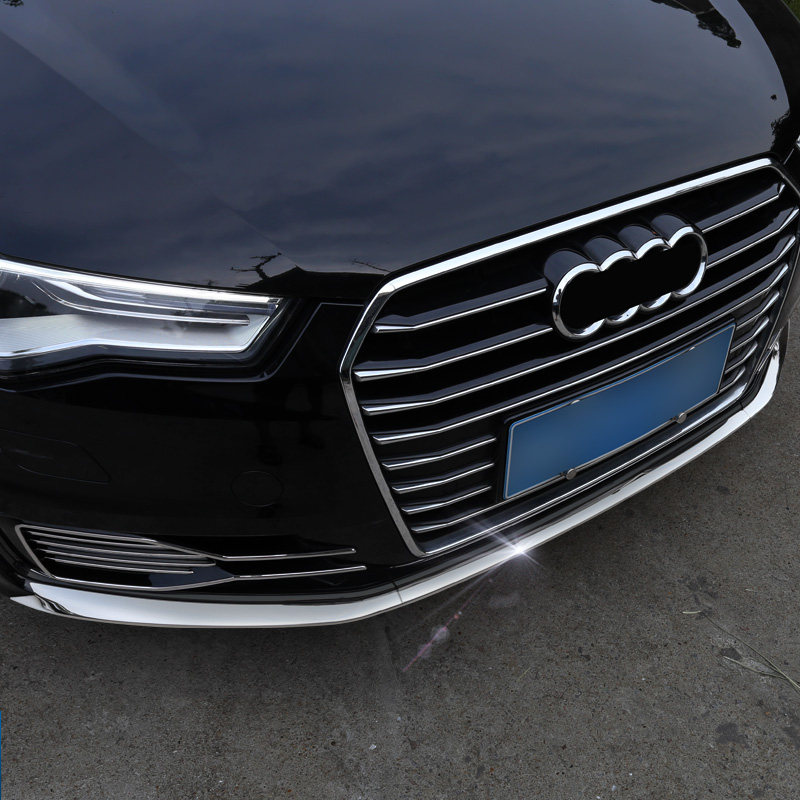 适用于奥迪新a6l 前杠装饰条 前杠中网 装饰亮条 保护杠 改装18款