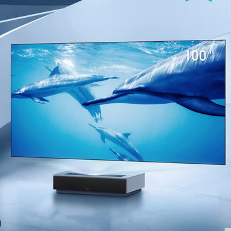 激光家庭影院高清新款小米家高清3d无线200寸无屏电视超短焦投影机