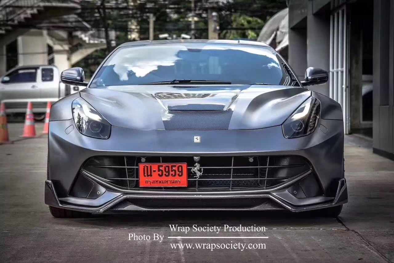 包围适用于法拉利f12改装升级dmc碳纤维前唇唇侧汽车包围