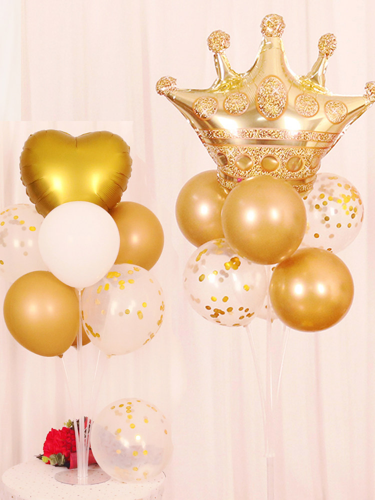气球金色皇冠生日ins网红婚房布置气球