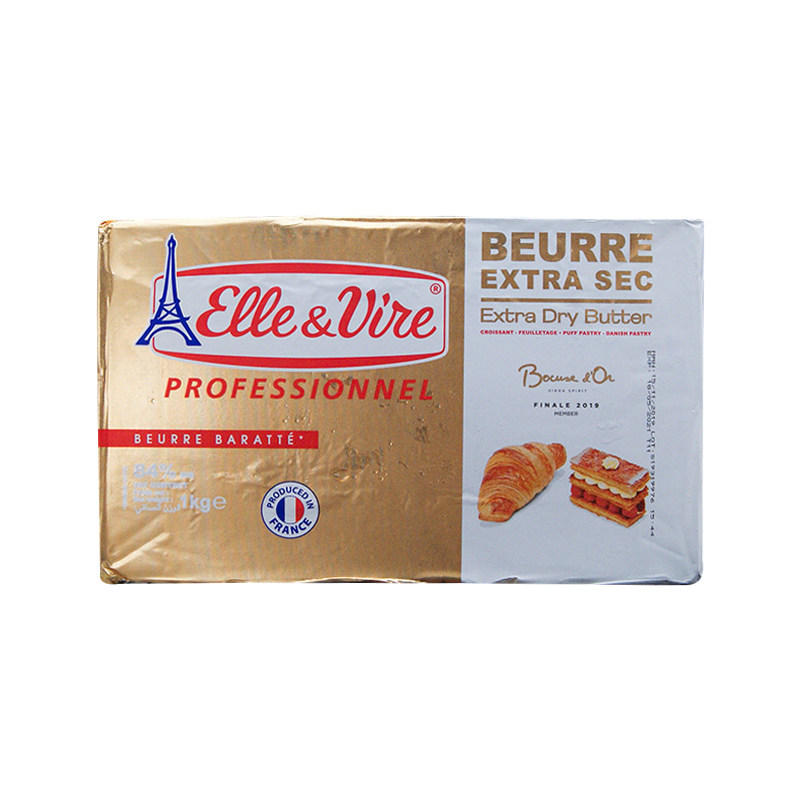 进口黄油铁塔爱乐淡味1kg法国极干片状起酥黄油