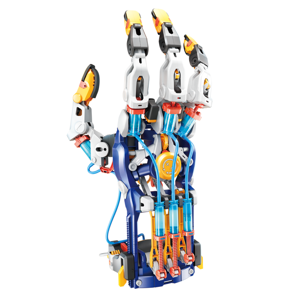 台湾机械手玩具模型拼装益智stem手套机械宝工气动机械组装玩具