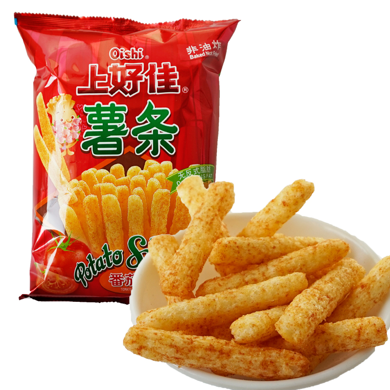 上好佳薯条原味番茄味80g休闲零食膨化食品女友吃货办公室怀旧网