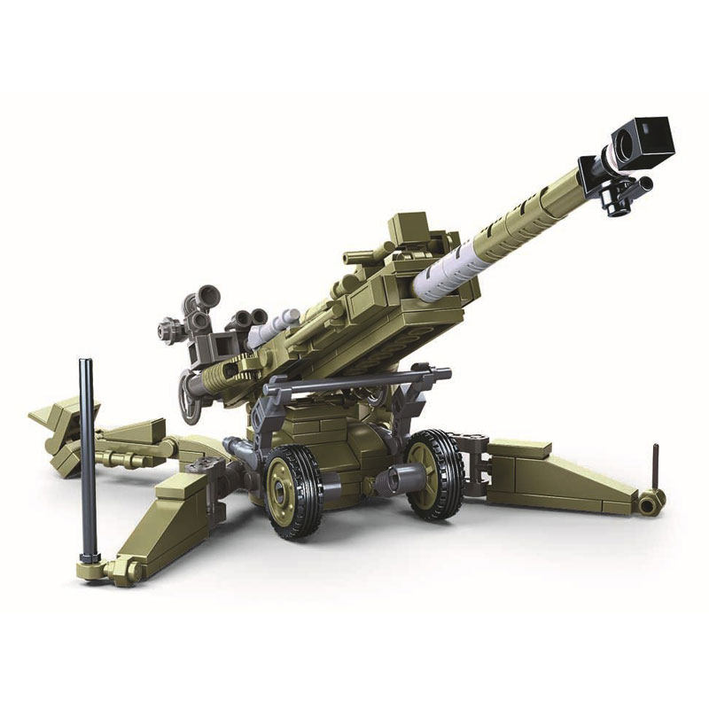 榴弹火炮m777轻型陆战大炮炮弹现代陆军拼装塑料积木
