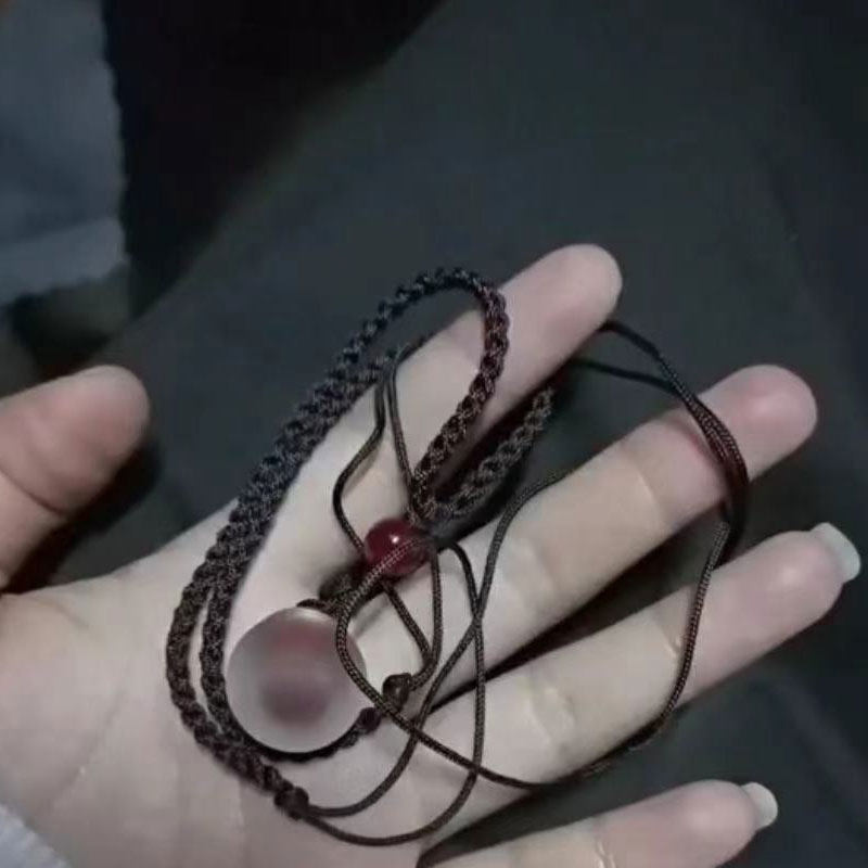 挡灾项链吊坠可装血的磨砂瓶空心女孩子的血可以挡灾朱砂坠子带针