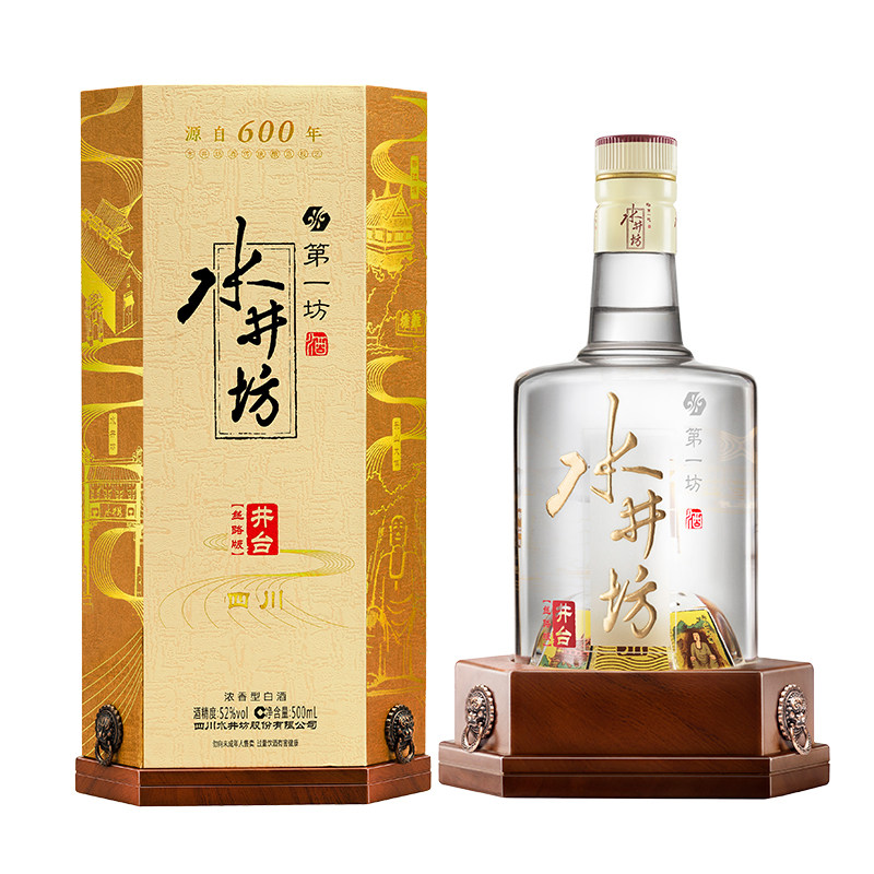 【酒厂授权】水井坊井台丝路版52度500ml 浓香型白酒礼盒婚宴喜酒