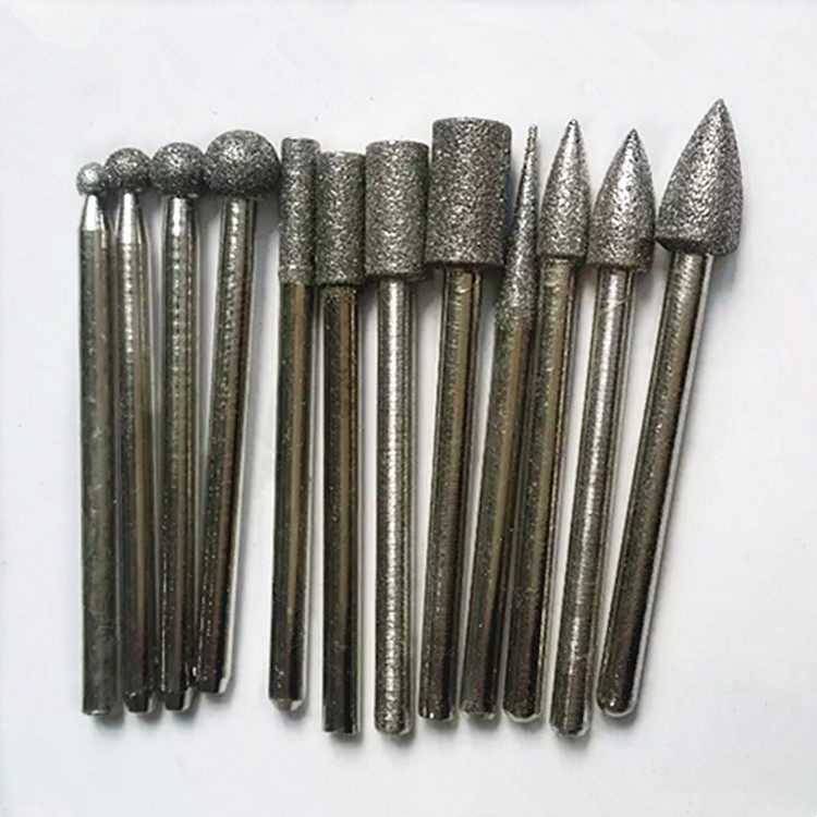 磨头金刚石电磨机石头玉石雕刻打磨圆柱型6mm金刚砂其他机械五金新