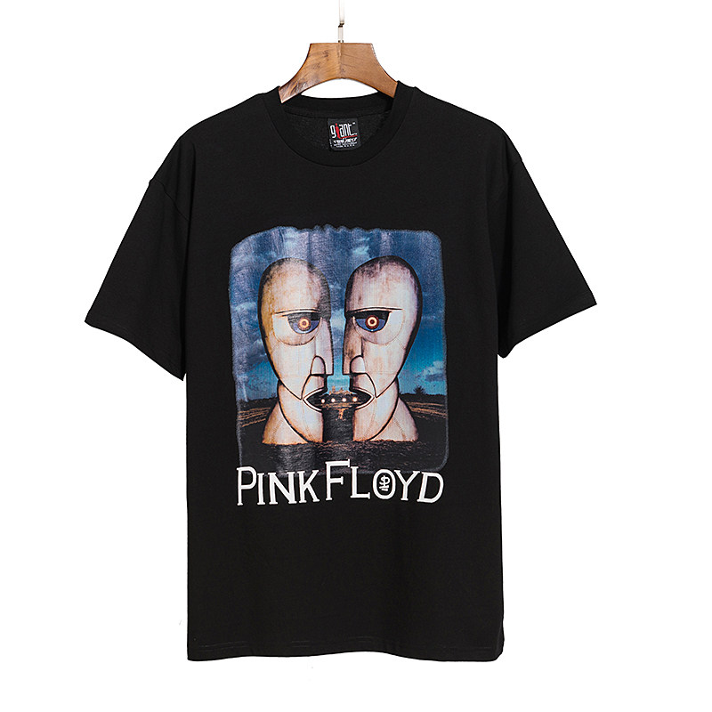 复古新款高街水洗pinkfloyd白鬼潮牌纯棉短袖t恤