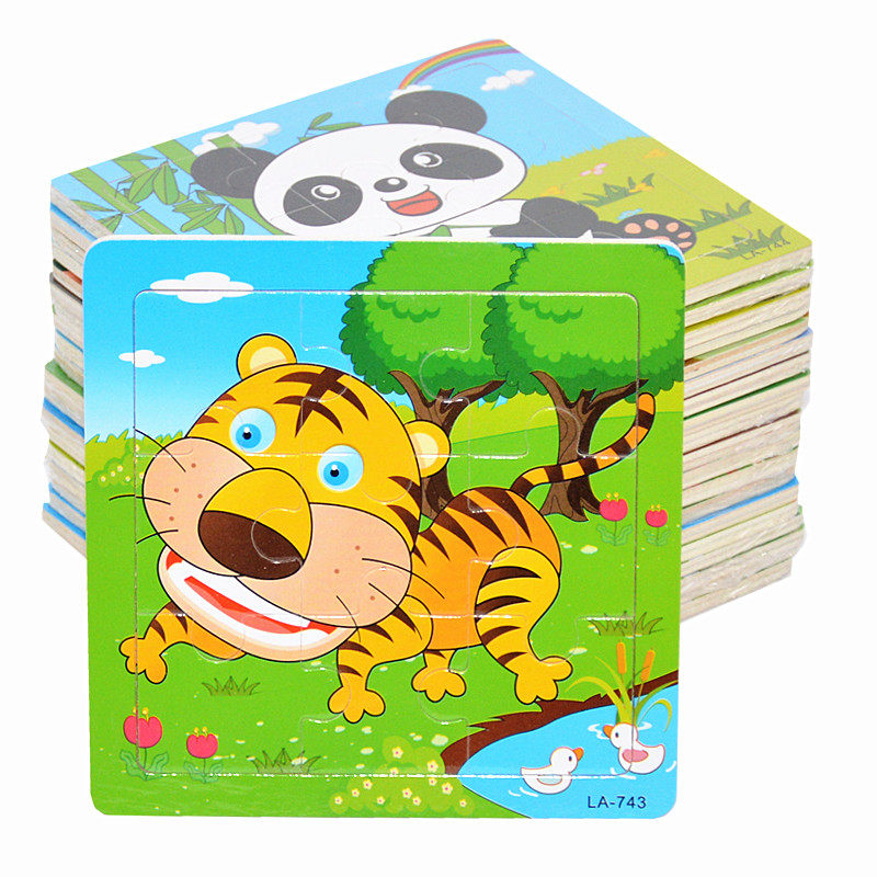 拼图木质20片12款装动物幼儿早教益智木制儿童拼图