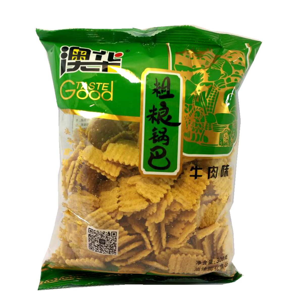 澳华粗粮锅巴260g*6袋烤肉麻辣牛肉味80后怀旧零食小吃茶点脆网红