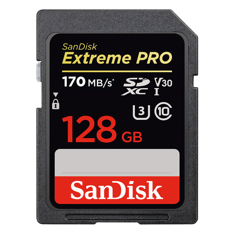 sd闪迪128gsdxc170m相机内存4k存储卡u3闪存卡