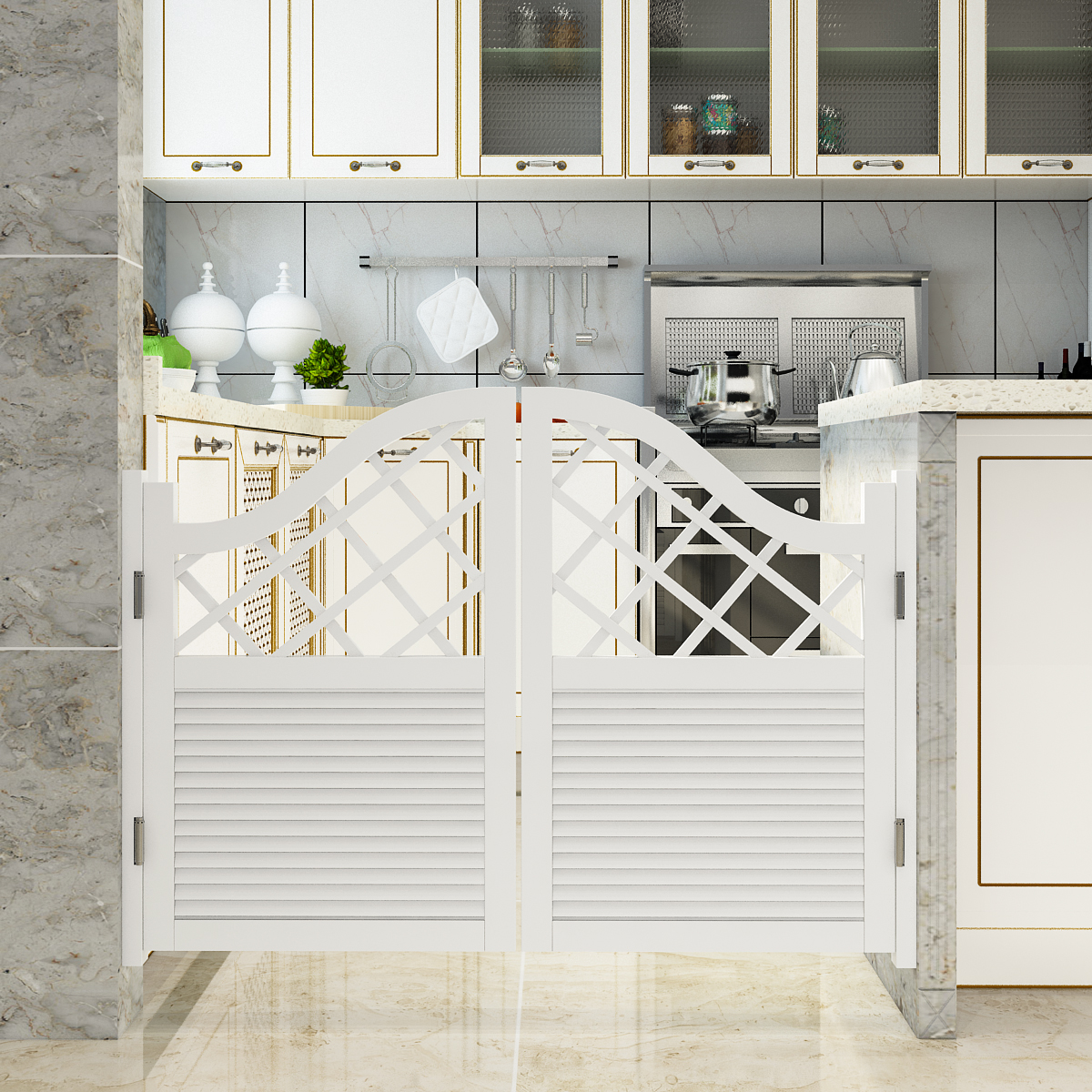 地中海实木牛仔栅栏弹簧酒吧半截腰门隔断门吧台卧室门