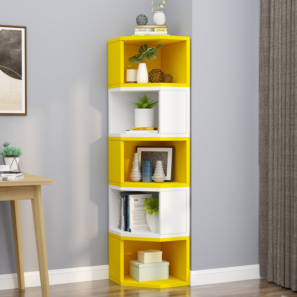 转角置物架落地客厅墙角储物柜现代拐角三角自由角柜