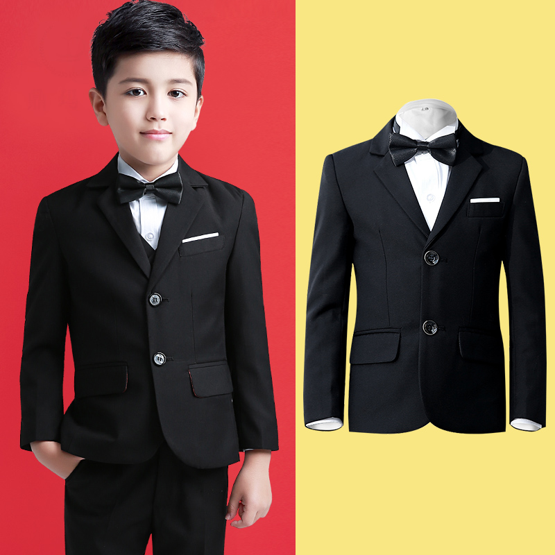 儿童西装套装三件套男童礼服主持人服装演出服花童男孩小西装帅气
