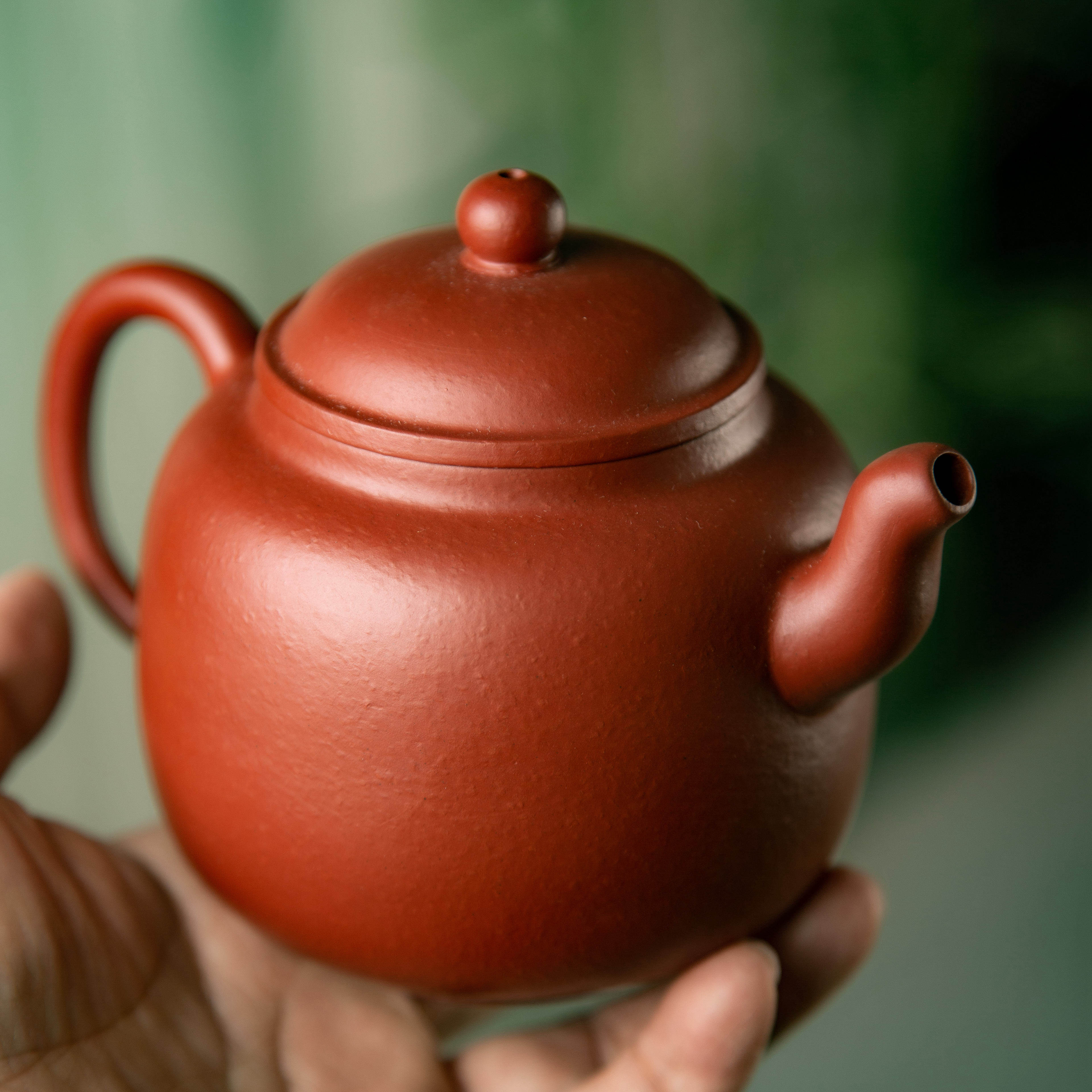 一心玉壶宜兴名家紫砂壶纯全手工朱泥鲍尊壶原矿茶壶